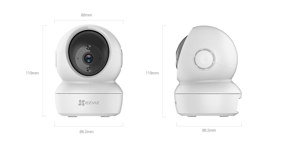 Cámara de vigilancia WiFi, cámara de video HD para interiores Camara 360 °  Uso en interiores (C6HC 1080P) ACTIVE Biensenido a ACTIVE